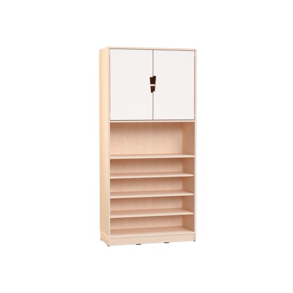 Echtholz Hochschrank H 192 cm, oben Türen M (098529)