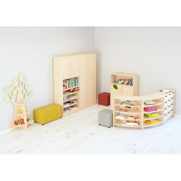 Echtholz Bogenschrank M Paolo, auf Beinen