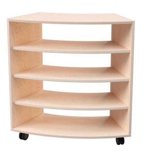 Echtholz Bogenschrank M Paolo, auf Rollen