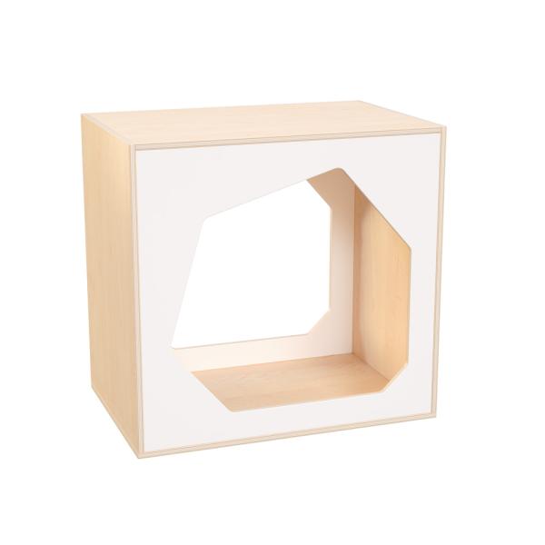 Echtholz Schrank mit Tunnel, weiss