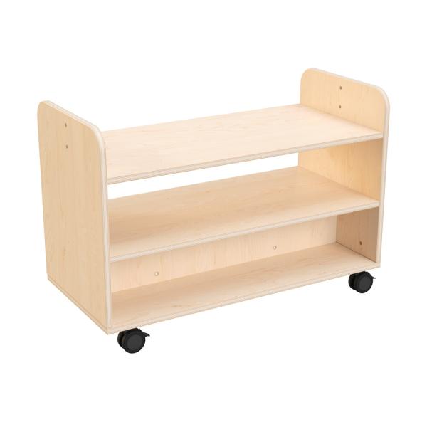 Echtholz Mobiles Regal S, beidseitig offen