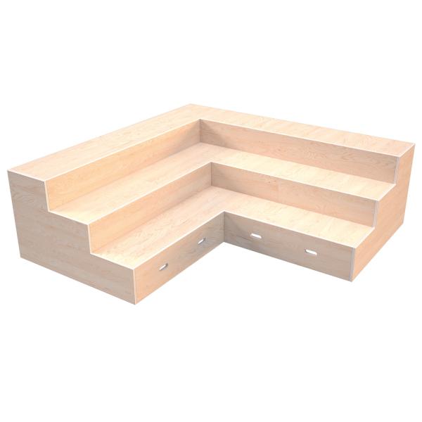 Stufenpodest H 92 cm, Eckmodul