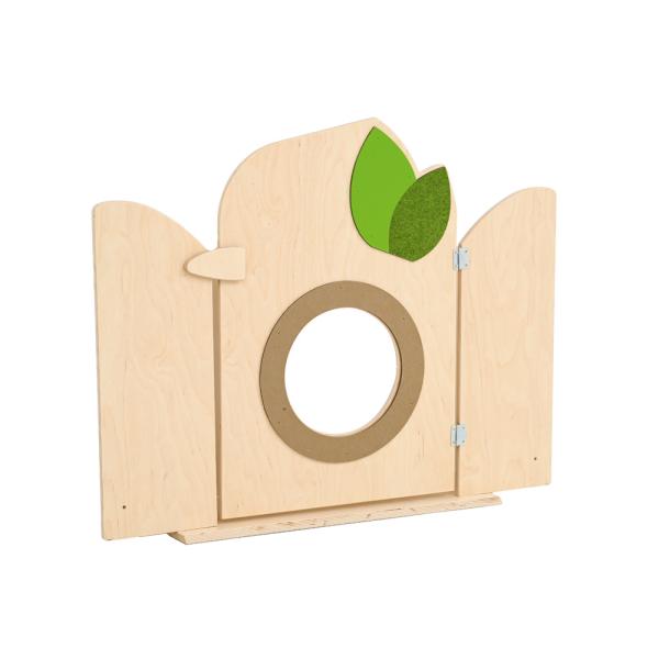 Holztrennwand Flora 9, Tür für Betreuer