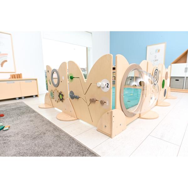 Holztrennwand Flora 11, Bullauge