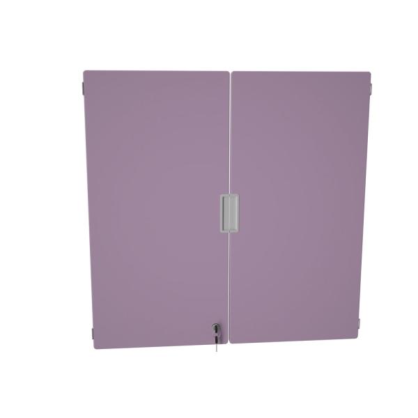 Quadro - Türenpaar mittelgross, 180°, abschliessar, für 4-reihige Schränke - pastellviolett
