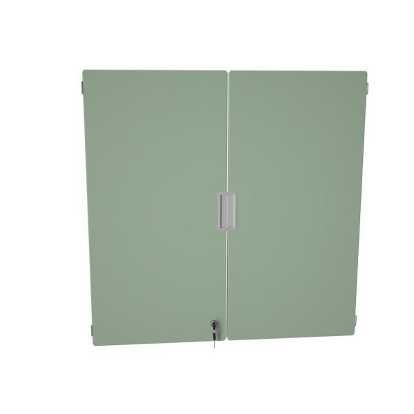 Quadro - Türenpaar mittelgross, 180°, abschliessar, für 4-reihige Schränke - blassgrün