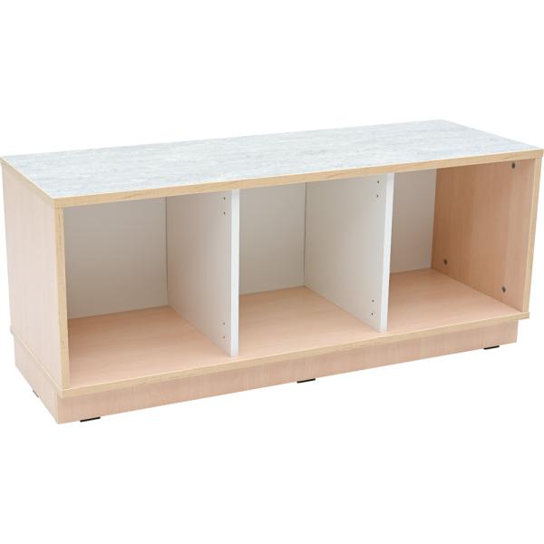 Quadro - Flüsterschrank S mit 2 Mittelwänden, B 116 - auf Sockel