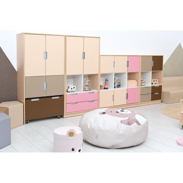 Quadro - Mehrfunktionen-Schrank XL für Rollbehälter, B 79, Ahorn