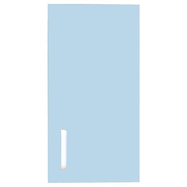 Tür für Schmales Aufsatzregal, Scharniere rechts - hellblau