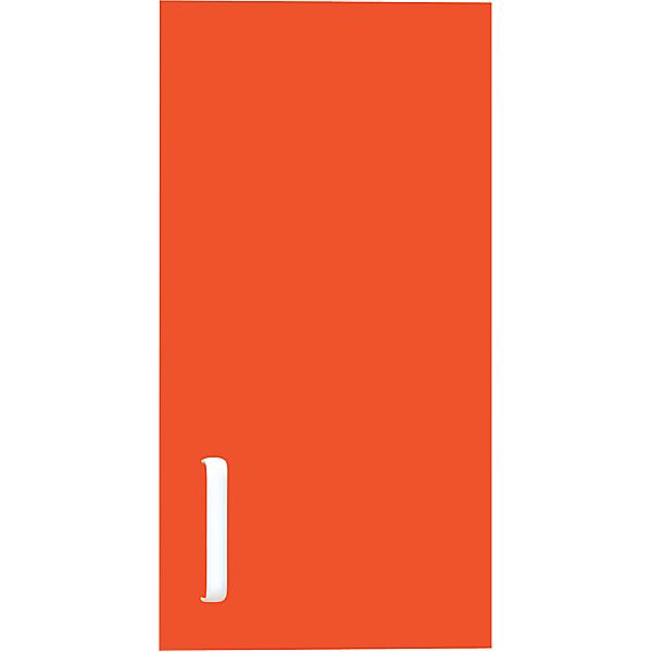 Tür für Schmales Aufsatzregal, Scharniere rechts - rot