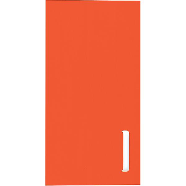 Tür für Schmales Aufsatzregal, Scharniere links - rot