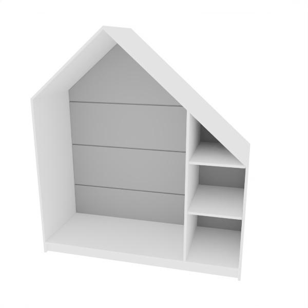 Quadro - Häuschen mit 2 Einlegeböden, weiss - grau