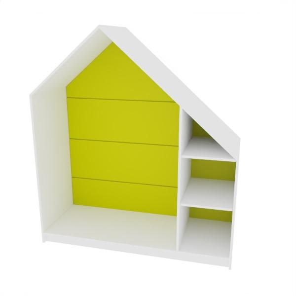 Quadro - Häuschen mit 2 Einlegeböden, weiss - limone