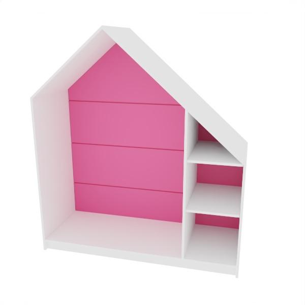 Quadro - Häuschen mit 2 Einlegeböden, weiss - flieder