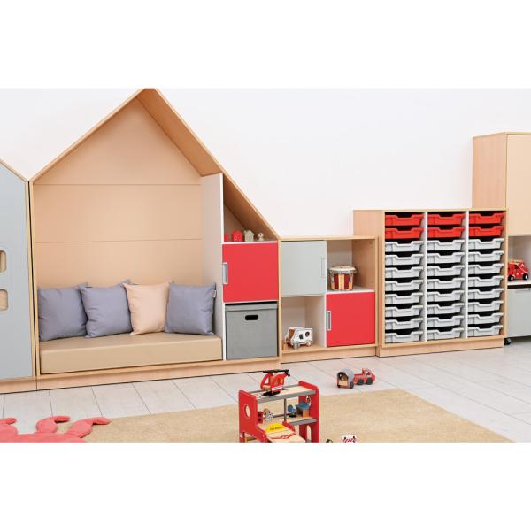 Quadro - Häuschen mit 2 Einlegeböden, Ahorn - beige