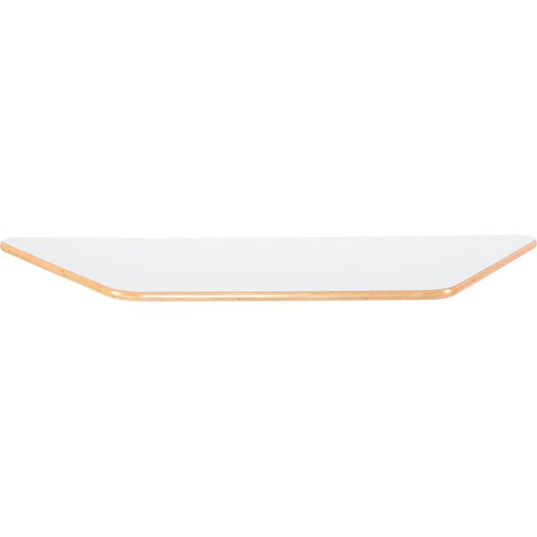 Flexi Tischplatte trapezförmig - weiss