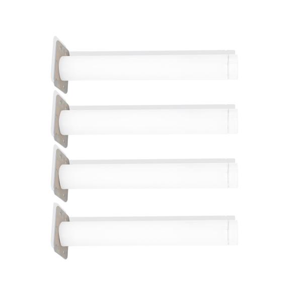 Flexi Runde Tischbeine, 4 Stck., für Tischhöhe: 40 cm - weiss gebeizt