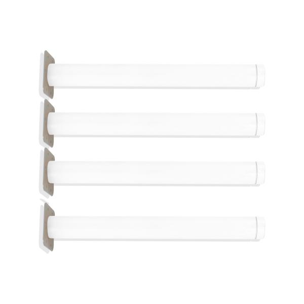 Flexi Runde Tischbeine, 4 Stck., für Tischhöhe: 52 cm - weiss gebeizt