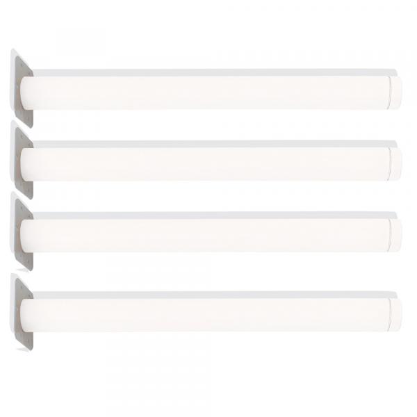 Flexi Runde Tischbeine, 4 Stck., für Tischhöhe: 64 cm - weiss gebeizt