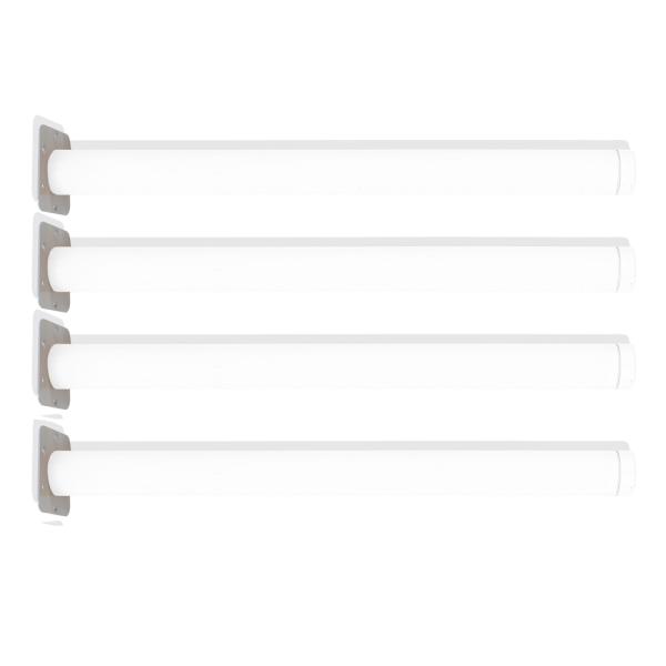 Flexi Runde Tischbeine, 4 Stck., für Tischhöhe: 70 cm - weiss gebeizt