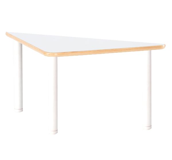 Dreieckiger Tisch Flexi, höhenverstellbar 58-76 cm - weiss