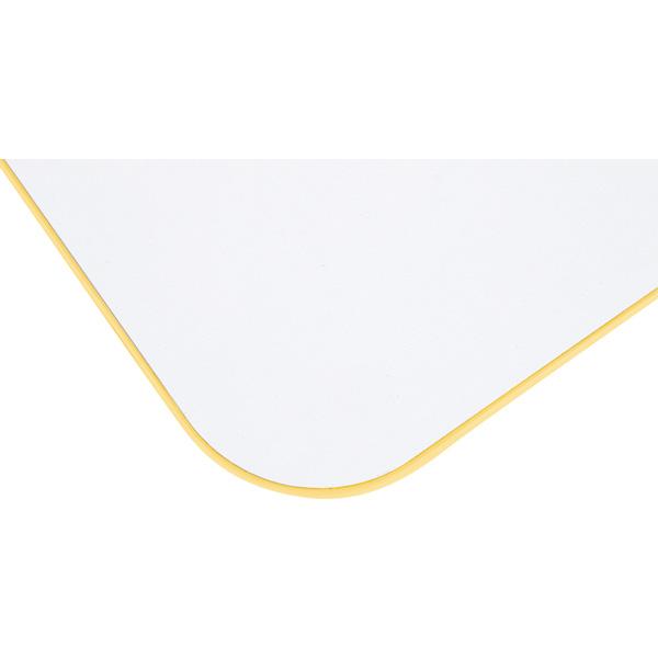 Tischplatte Quadro quadratisch, weiss, Kante gelb