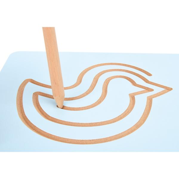 Symmetrisches Doppel-Labyrinth - Vögelchen