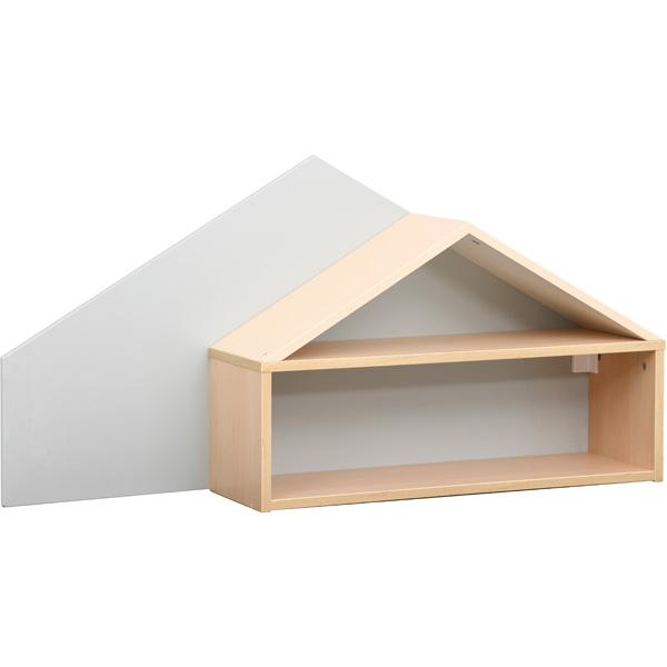 Quadro - Hängeregal Häuschen D, B 116 - Ahorn - grau