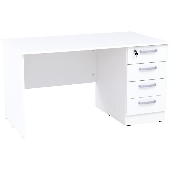 Grande Schreibtisch mit 4 Schubladen - weiss