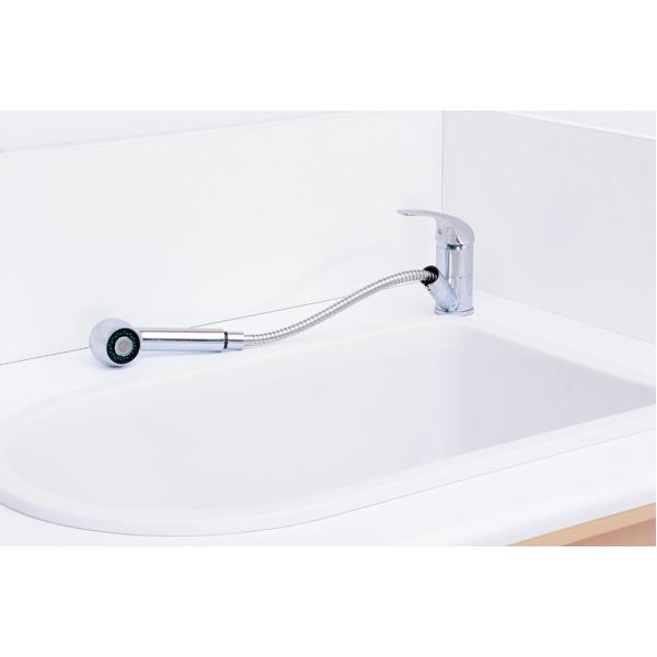 Wickelkommoden-Landschaft 1, T 75 cm, mit Badewanne, Wickelauflage hellgrün