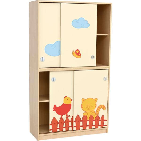 Phantasiewelt Aufsatzschrank mit Wolken