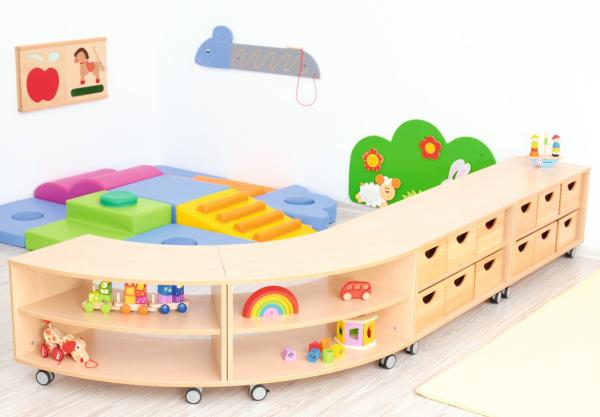 Flexi Schrank S mit 1 Fachboden, B 89, auf Rollen