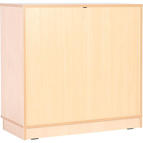 Schrank M mit 2 Trennwänden, auf Sockel + 12 Behälter (Flexi 114)