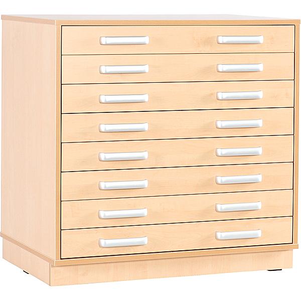 Schrank M mit tiefen Schubladen, auf Sockel