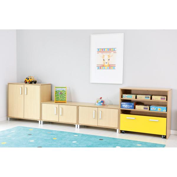 Behälter auf Rollen, gelb