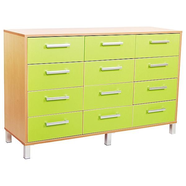 MyTibo GmbH - Schrank Premium Trio mit Schubladen, grün