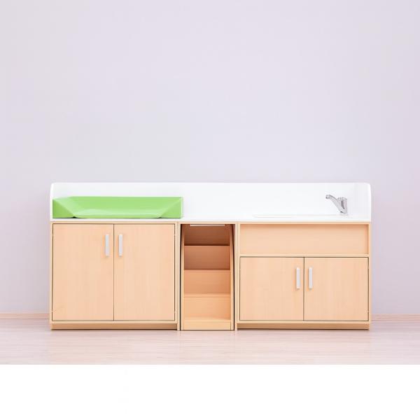 Wickelkommoden-Landschaft 2 mit Waschbecken, T 75 cm