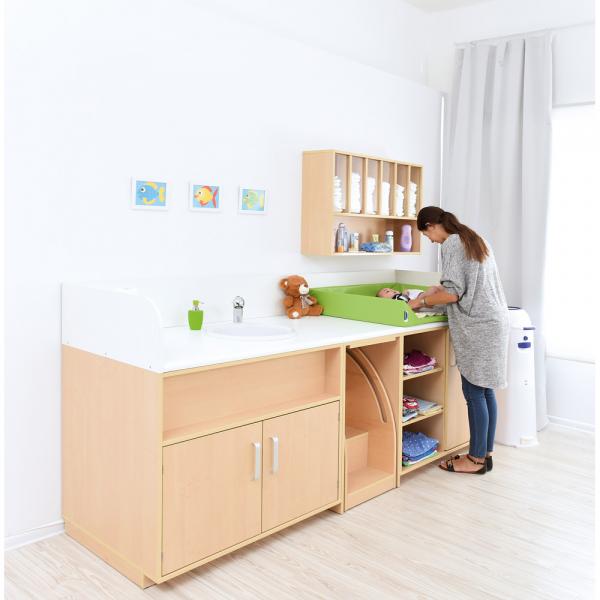 Wickelkommoden-Landschaft 3 mit Waschbecken