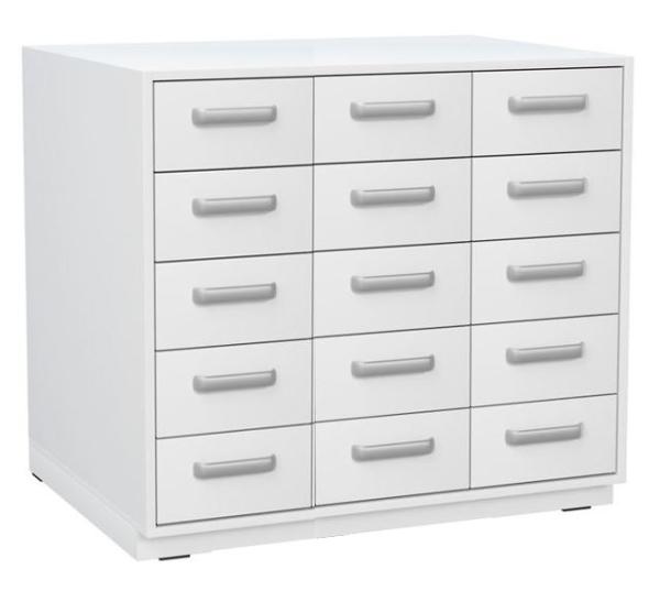 Wickelkommode mit 15 Schubladen (ohne Arbeitsplatte) weiss