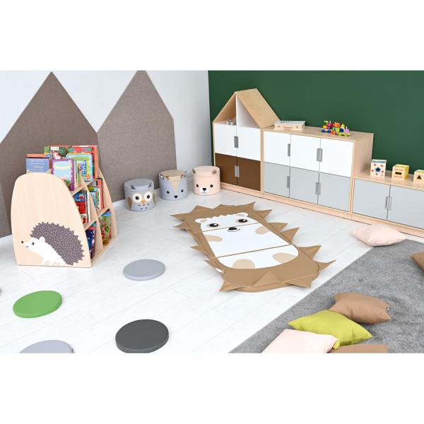 3-teilige Matte mit Tiermotiv, Igelchen