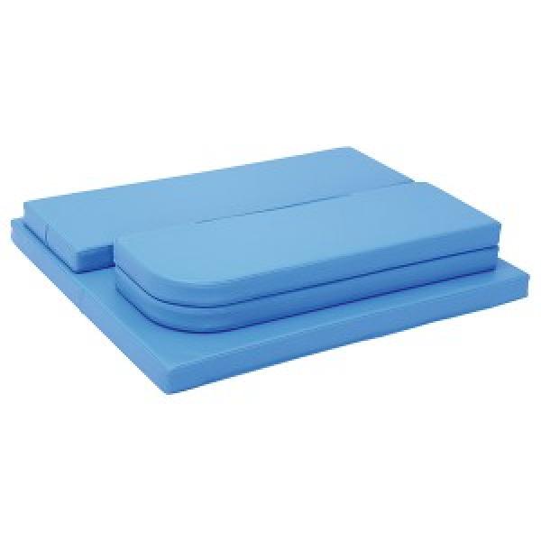 Wickelauflage, Seitenteile aufstellbar, gross, blau