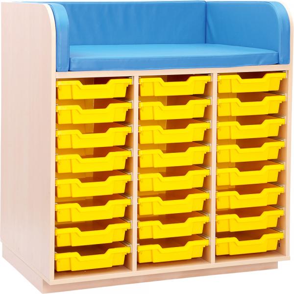 Wickelauflage, Seitenteile aufstellbar, gross, blau