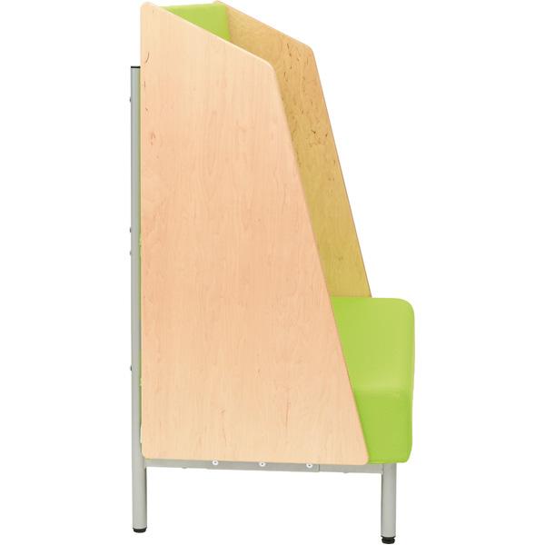 Sofa mit Hochlehne, grün, lackierte Blenden