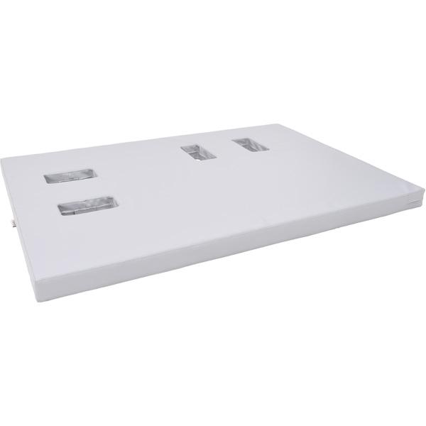 Schaumstoffmatte mit linksseitigem Ausschnitt, grau