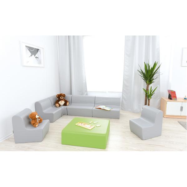 Ecksitz, Sitzhöhe: 26 cm, grau