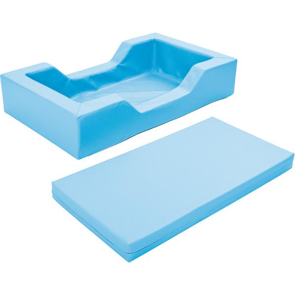 Schaumstoffbett mit Einstieg, hellblau