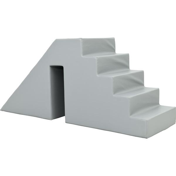 Treppe mit Rutsche, grau für Ballbäder H 60 cm