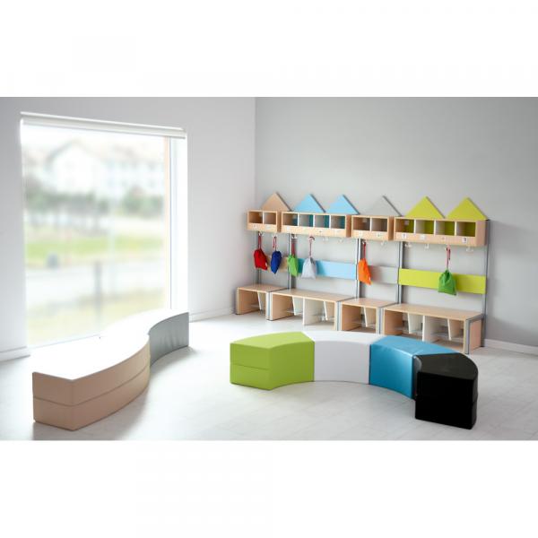 Achtelkreis-Sitz Paolo, kurz, hellgrün