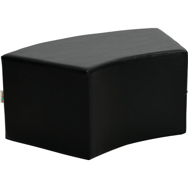 Achtelkreis-Sitz Paolo, kurz, schwarz