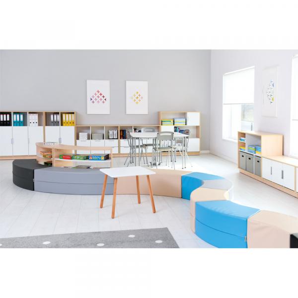 Achtelkreis-Sitz Paolo, kurz, beige